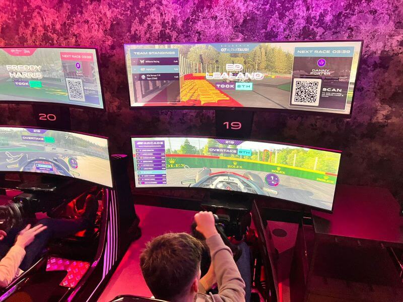 Formula1 Arcade experience day immersive marketing experience