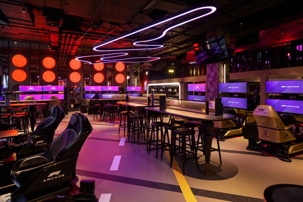 Formula1 Arcade experience day immersive marketing experience